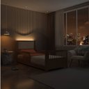 Ver imagem 3 de Cama Infantil Montessoriana Reversível LED Rattan e Grade de Proteção Wave Casatema MadeiraOriginals Marrom/Freijó