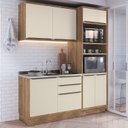 Ver imagem 1 de Cozinha Compacta Modulada 3 Peças 6 Portas 3 Gavetas com Divisor de Talheres 2 Nichos para Forno Vie