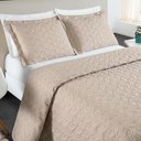 Ver imagem 3 de Kit Cobre Leito Desirée Casal Bordado Micropercal 3Pçs Cáqui