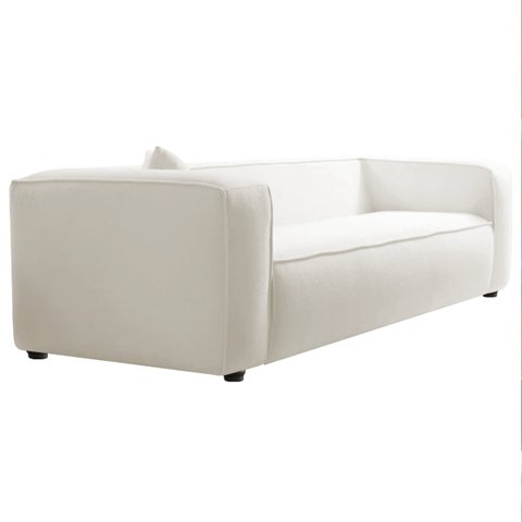 Sofá 3 Lugares 200cm Orgânico Luxo Recepção Cecília Bouclé