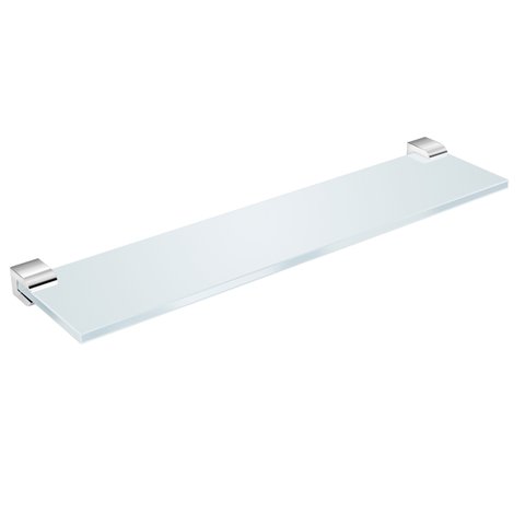 Prateleira 40 cm de Vidro Escala Cinza Cromado
