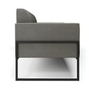 Ver imagem 5 de Sofá Namoradeira Base Industrial Alta Preto Marisa Suede D03 - D\'rossi Cor Grafite