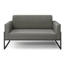 Ver imagem 2 de Sofá Namoradeira Base Industrial Alta Preto Marisa Suede D03 - D\'rossi Cor Grafite