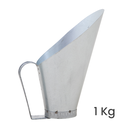 Ver imagem 2 de Concha Medidor para Cereais Ração Aço Galvanizado 1kg (1000 Gramas) - Gudim