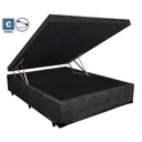 Ver imagem 2 de Base Box Baú Casal Suede:preto