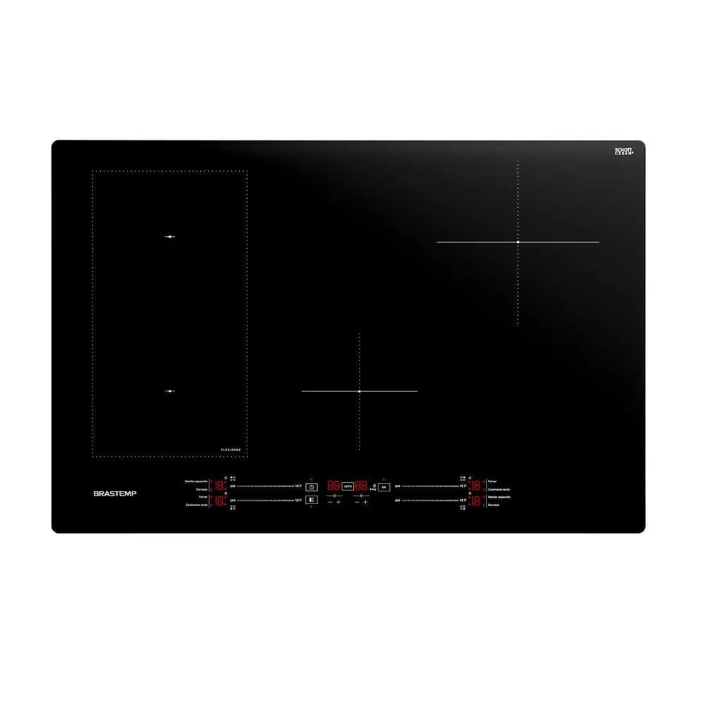 Cooktop de Indução Brastemp 4 Bocas Flexizone Preto Bdj77be