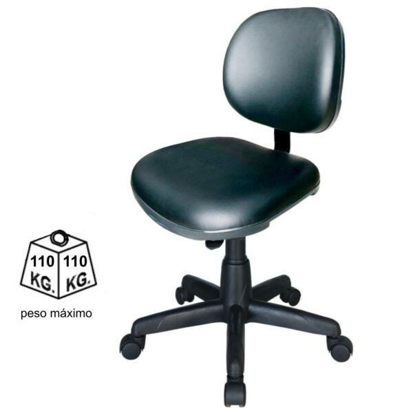 Cadeira Executiva LISA Giratória SEM BRAÇOS – MARTIFLEX – Cor Preta - 2
