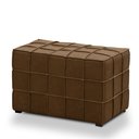 Ver imagem 5 de Kit 2 Puffs Decorativos Augusto 70cm Sala de Estar Couro Marrom Claro Manchado G88 - Gran Belo