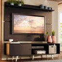 Ver imagem 1 de Rack Madesa Dubai e Painel para TV até 65 Polegadas com Pés Preto/Branco 8N77 Cor:Preto/Branco