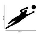 Ver imagem 2 de Adesivo de Parede Goleiro Futebol Preto Quarto Menino Adolescente Kanto Store