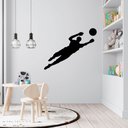 Ver imagem 3 de Adesivo de Parede Goleiro Futebol Preto Quarto Menino Adolescente Kanto Store
