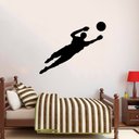 Ver imagem 4 de Adesivo de Parede Goleiro Futebol Preto Quarto Menino Adolescente Kanto Store