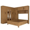 Ver imagem 3 de Guarda-roupa Casal Modulado com Cama Belgrado 11 Portas 6 Gavetas com Espelho Cinamomo - Panorama Mó