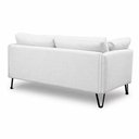 Ver imagem 7 de Sofá Sala de Estar Atena Fixo Pés de Ferro 214cm 3 Lugares Bouclê Branco M1 - Monari Design