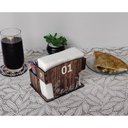 Ver imagem 3 de Porta Guardanapos Sachê de Mesa Mdf Bar Lanchonete 1 Ao 10 Zanline Marrom