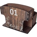 Ver imagem 1 de Porta Guardanapos Sachê de Mesa Mdf Bar Lanchonete 1 Ao 10 Zanline Marrom