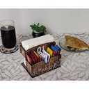 Ver imagem 4 de Porta Guardanapos Sachê de Mesa Mdf Bar Lanchonete 1 Ao 10 Zanline Marrom