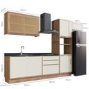 Ver imagem 4 de Cozinha Modulada 5 Peças 9 Portas 3 Gavetas com Divisor de Talheres 1 Nicho para Forno Viena 