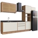 Ver imagem 3 de Cozinha Modulada 5 Peças 9 Portas 3 Gavetas com Divisor de Talheres 1 Nicho para Forno Viena