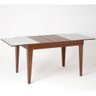 Mesa de Jantar Extensível Madeira Maciça Tampo com Vidro Paris  - 3