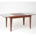 Ver imagem 6 de Mesa de Jantar Extensível Madeira Maciça Tampo com Vidro Paris Marrom/Imbuia/Off White