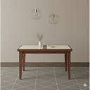Ver imagem 1 de Mesa de Jantar Extensível Madeira Maciça Tampo com Vidro Paris Marrom/Imbuia/Off White