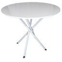 Ver imagem 1 de Mesa jantar Italy Redonda 80cm Mdf Branco Suporte Palito Metal