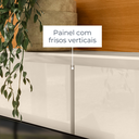Ver imagem 5 de Home Theater Rack Siena 2 Portas com Kit Rodízios P/ Tv até 75" - Cinamomo/off White Madetec
