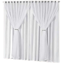 Ver imagem 1 de Cortina oxford com voil 10,00x2,50 Para Varão Duplo:Branco