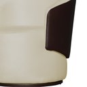 Ver imagem 4 de Kit 02 Poltronas Bia Redonda com Composê Suede Marfim e Corino Marrom - Fm