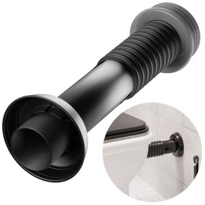 Conjunto Tubo de Ligação Ajustável Para Bacia Sanitária 25cm x 1.1/2" Preto | Astra