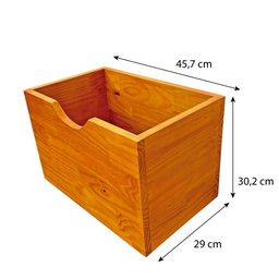 Estante 6 Prateleiras de Madeira Pinus Linea Slim com Gaveta Nozes - 8