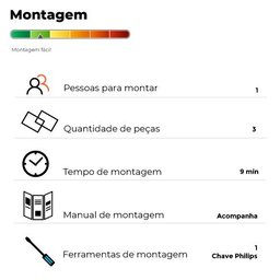Estante 6 Prateleiras de Madeira Pinus Linea Slim com Gaveta Nozes - 6