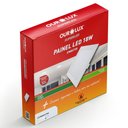 Ver imagem 1 de Painel Led Super Eco Embutir Quadrado 18 Watts Bivolt 6500k - 02902 - Ourolux Painel Abs Led Embutir