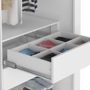 Ver imagem 5 de Guarda Roupa Casal 2 Portas de Correr 4 Gavetas Trian 220 cm Branco Absoluto Zanz