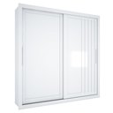 Ver imagem 1 de Guarda Roupa Casal 2 Portas de Correr 4 Gavetas Trian 220 cm Branco Absoluto Zanz