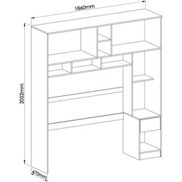 Guarda Roupa Casal Modulado com Espelho 3 Peças 8 Portas 3 Gavetas Wood  - 8