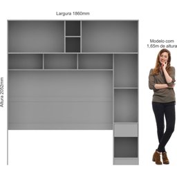 Guarda Roupa Casal Modulado com Espelho 3 Peças 8 Portas 3 Gavetas Wood  - 6