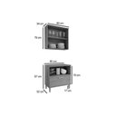 Ver imagem 4 de Cozinha Modulada Completa Bella 2 Peças sem Portas 1 Aéreo + 1 Balcão 80cm Freijó