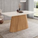 Ver imagem 3 de Mesa de Jantar 6 Lugares 160cm com Vidro Valt Nature/off H02 - Mpozenato