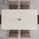 Ver imagem 6 de Mesa de Jantar 6 Lugares 160cm com Vidro Valt Nature/off H02 - Mpozenato