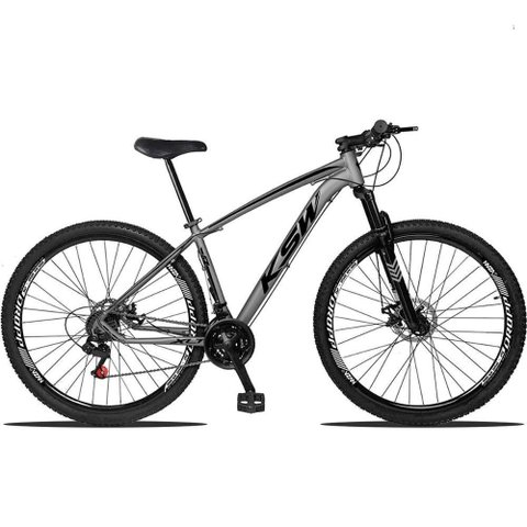 Bicicleta Aro 29 Ksw 24 Marchas Freios a Disco C Trava e K7