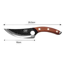 Faca Artesanal Rustica c/Bainha Linha Damasco 7 29.5cm - 4