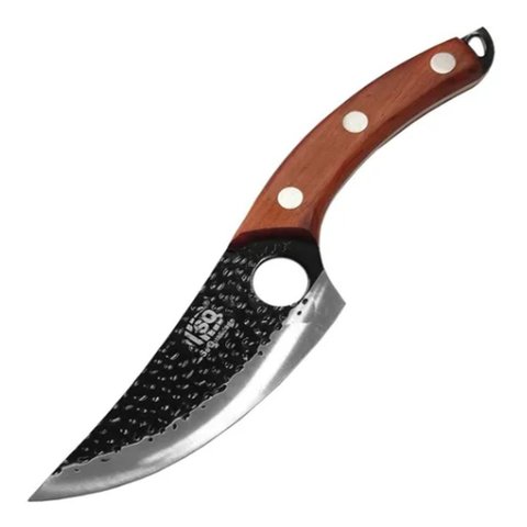 Faca Artesanal Rustica c/Bainha Linha Damasco 7 29.5cm