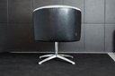 Ver imagem 2 de Poltrona Julia Giratoria Base Aluminio - Nobly Decor Cinza/Couro Preto