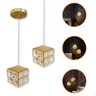Luminária Pendente Cubo Quadrado de Cristal 10w - Led Bivolt - 1