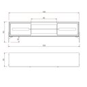 Ver imagem 3 de Rack Sala Tv até 75 Polegadas Paraty 180 Cm Laca Pés Metal Palhinha Azul Gloss