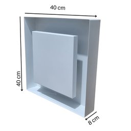Luminária Plafon Sobrepor 40x40 E27 Luz Indireta - 1 Luminária Plafon Sobrepor 40x40 E27 Luz Indireta - 1
