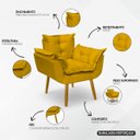 Ver imagem 7 de Kit 2 Poltronas Decorativas Reforçada para Sala Alice para Recepção Manicure Escritório Suede