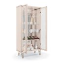 Ver imagem 2 de Cristaleira de Vidro com Led e Espelho Lucie Off White H01 - D’Rossi